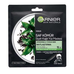 Garnier Saf Kömür Siyah Çay Matlaştırıcı Maske 32gr - Garnier