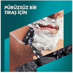 Gilette Mach 3 Charcoal Tıraş Makinesi 6'lı Yedek Başlık ve Stand - Gillette (1)