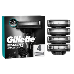 Gillette Mach3 Charcoal Yedek Tıraş Bıçağı 4'lü