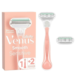 Gillette Venus Smooth Sensitive Tıraş Makinesi+2 Adet Yedek Başlık