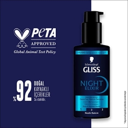 Gliss Night Elixir Nemlendirici Gece Saç Bakım Serumu 100ml - 3