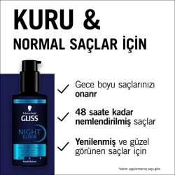 Gliss Night Elixir Nemlendirici Gece Saç Bakım Serumu 100ml - 5