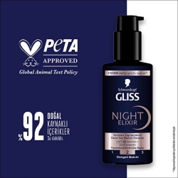 Gliss Night Elixir Yeniden Yapılandırıcı Gece Saç Bakım Serumu 100ml - 3