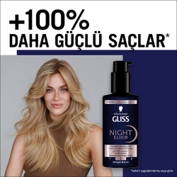 Gliss Night Elixir Yeniden Yapılandırıcı Gece Saç Bakım Serumu 100ml - 7