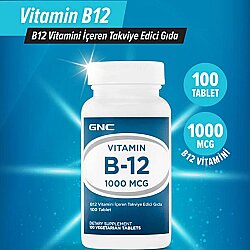 GNC Vitamin B12 1000 mcg- 100 Tablet - 3