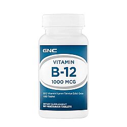 GNC Vitamin B12 1000 mcg- 100 Tablet - GNC