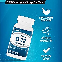 GNC Vitamin B12 1000 mcg- 100 Tablet - 5