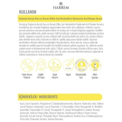Harrem Bio Aging Yaşlanma Karşıtı Kuru ve Karma Ciltler için Nemlendirici Hyalüronik Asit Kolajen Serum 30ml - 4