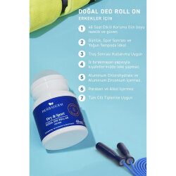 Herbaderm Dry Sport Doğal Deo Roll On For Men 50 ml - Herbaderm (1)