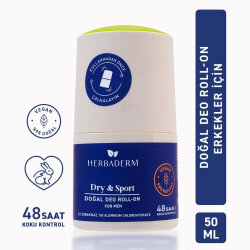 Herbaderm Dry Sport Doğal Deo Roll On For Men 50 ml - Herbaderm