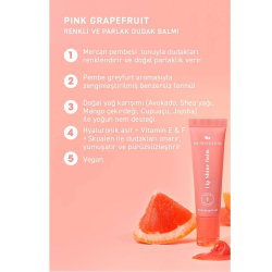 Herbaderm Lip Shine Balm - Pink Grapefruit 10 ml - 3