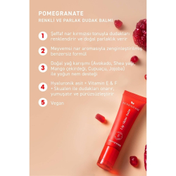 Herbaderm Lip Shine Balm - Pomegranate 10 ml - 3