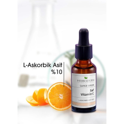 Herbaderm Saf Vitamin C L-Ascorbik Asit Aydınlatıcı Serum 30ml - 2