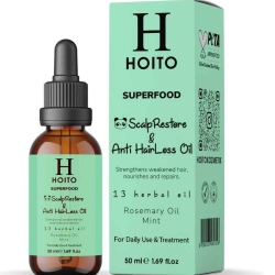 Hoito Dökülme Karşıtı Uzatma Etkili Biberiye & Nane İçeren Saç ve Saç Derisi Bakım Yağı 50ml - 2