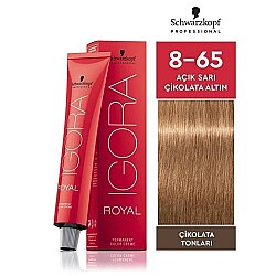Igora Royal 8-65 Açık Sarı-Çikolata Altın Saç Boyası 60ml - Igora Royal