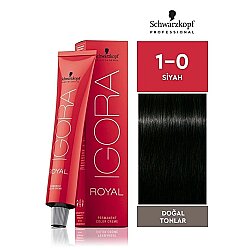 Igora Royal Saç Boyası 1.0 Siyah 60 ml - Igora Royal