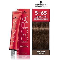 Igora Royal Saç Boyası 5.65 Açık Kahve Çikolata Altın 60 ml - Igora Royal