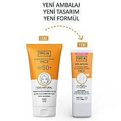 Incia %100 Doğal SPF 50 Leke Karşıtı Yüz Güneş Kremi 30 ml - Incia (1)