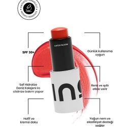 Ino Beauty Catch Bloom Pocket Lip & Cheek Stick Renki Dudak ve Yanak Nemlendiricisi SPF30 - Daylily - 3