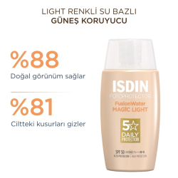 ISDIN Fotoprotector Fusion Water Color Renkli Su Bazlı Güneş Koruyucu SPF50+ 50ml-Light - 2