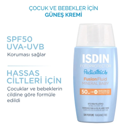 ISDIN Fotoprotector Pediatrics Fusion Fluid Bebekler için Mineral Güneş Koruyucu Spf50+ 50ml - 2