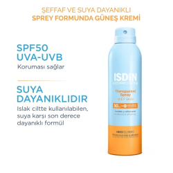 ISDIN Fotoprotector Transparent Suya Dayanıklı Güneş Spreyi SPF50 250ml - 2