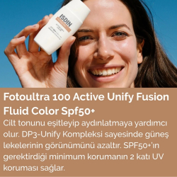 ISDIN Fotoultra 100 Active Unify Color Leke Giderici Renkli Güneş Kremi SPF 50+ 50ml - 4