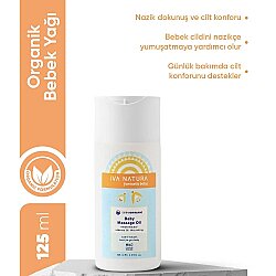 İva Natura Organik Bebek Yağı – Nazik Besleyici & Günlük Masaj İçin, Hassas Ciltlere Uygun 125ml - Iva Natura