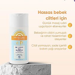 İva Natura Organik Bebek Yağı – Nazik Besleyici & Günlük Masaj İçin, Hassas Ciltlere Uygun 125ml - 5
