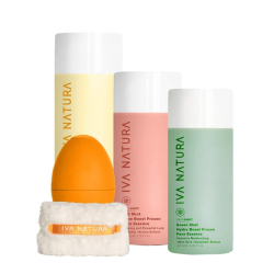 Iva Natura Face Shot- Frozen Face Essence 5'li Set (Green Red Orange Bileklik Havlu Buz Kalıbı) - Iva Natura