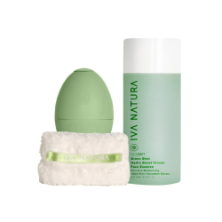 Iva Natura Green Face Shot - Frozen Face Essence 3'lü Set (Essence Bileklik Havlu Buz Kalıbı) - Iva Natura