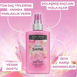 John Frieda Vibrant Shine 3'ü 1 Arada Saç Spreyi 150ml - 2