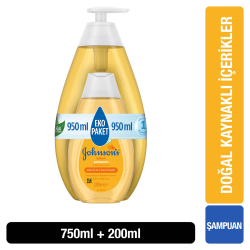 Johnsons Baby Şampuan 750 ml ve Bebek Yağı 200 ml - Johnson's Baby