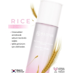 K-Lotus Beauty Sebum Dengeleyici Akne ve Komedon Karşıtı Cilt Tonu Eşitleme Etkili Rice Tonik 150ml - 4