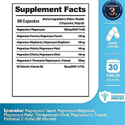 Kiperin 5x Çoklu Magnezyum (Taurat, Bisglisinat, Malat, Sitrat, L-Treonat) 60 Kapsül - Kiperin (1)