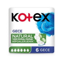 Kotex Natural Hijyenik Ped Ultra Quadro Uzun 6lı 