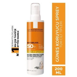 La Roche Posay Anthelios Invisible SPF50 Tüm Cilt Tipleri için Güneş Koruyucu Vücut Spreyi 200ml - La Roche Posay