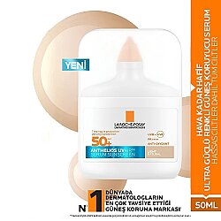 La Roche-Posay Anthelios Uvair Spf50+ Aydınlık Görünüm Veren Yüksek Güçlü Renkli Yüz Güneş Koruyucu Serum 50 ml - La Roche Posay