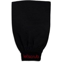 Let'scrub %100 Floş İpek Üçgen Siyah Peeling Eldiveni Banyo Kesesi - Normal Ciltler İçin - Let'scrub