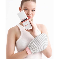 Let'scrub Premium Zebra Ekru Gri Banyo Kesesi Peeling Eldiveni %100 Floş İpek - Normal Ciltler İçin - 3