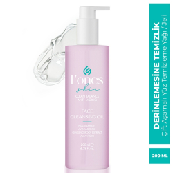 Lones Nemlendirici Aydınlatıcı Çift Aşamalı Yüz Temizleme Yağı & Jeli 200ml - Lones