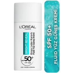 Loreal Paris Bright Reveal Spf 50 Koyu Leke Karşıtı Fluid Günlük Yüz Güneş Kremi 50ml