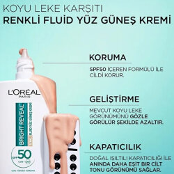 Loreal Paris Bright Reveal Spf 50 Koyu Leke Karşıtı Fluid Günlük Yüz Güneş Kremi 50ml - 4