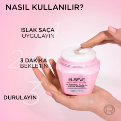Elseve Glycolic Gloss Mükemmel Parlaklık Veren Saç Bakım Maskesi 300 ml - 3