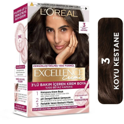 Loreal Paris Excellence Creme Saç Boyası 3 Koyu Kestane