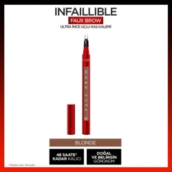 Loreal Paris Infaillible Faux Brow Ultra İnce Uçlu Kaş Kalemi - Blonde