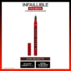 Loreal Paris Infaillible Faux Brow Ultra İnce Uçlu Kaş Kalemi - Dark Brunette