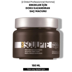 Loreal Professionnel Homme 3 Force Sculpte İnce Telli Saçlar İçin Wax 150ml 