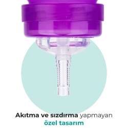 Mamajoo Akıtmaz Pipetli Anti-Kolik Bardak Mor 270ml - 10