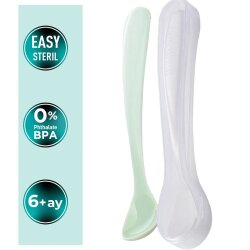 Mamajoo Powder Green Beslenme Kaşığı 2'li & Saklama Kutusu - Mamajoo (1)